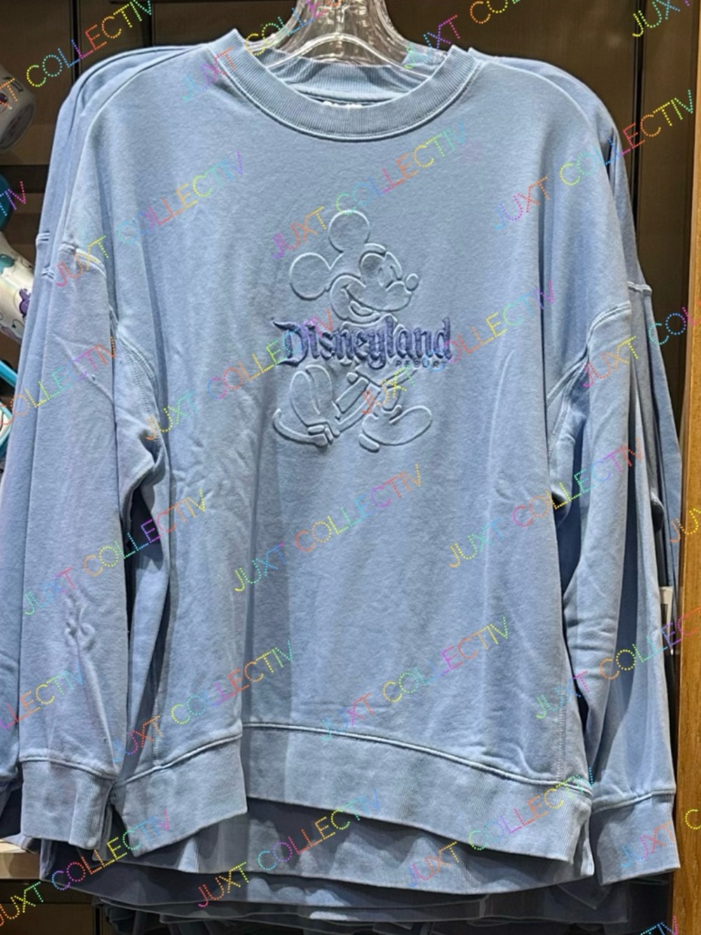 NWT Disneyland Mickey Mouse Blue Pullover Crewneck Sweater